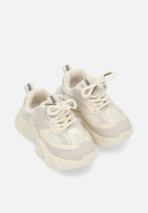 Pop Candy - Platform lace up sneakers-white
