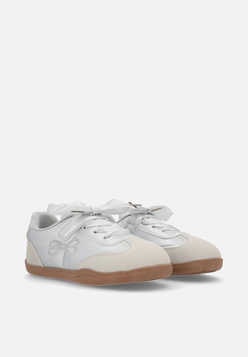 Pop Candy - Lace & adjustable strap fastener sneaker-silver