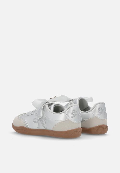 Pop Candy - Lace & adjustable strap fastener sneaker-silver