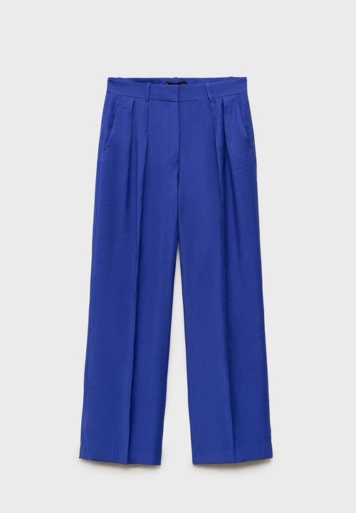 MANGO - Trousers Palma - Medium Blue