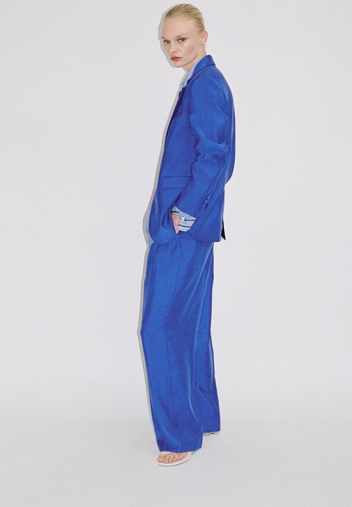 MANGO - Trousers Palma - Medium Blue