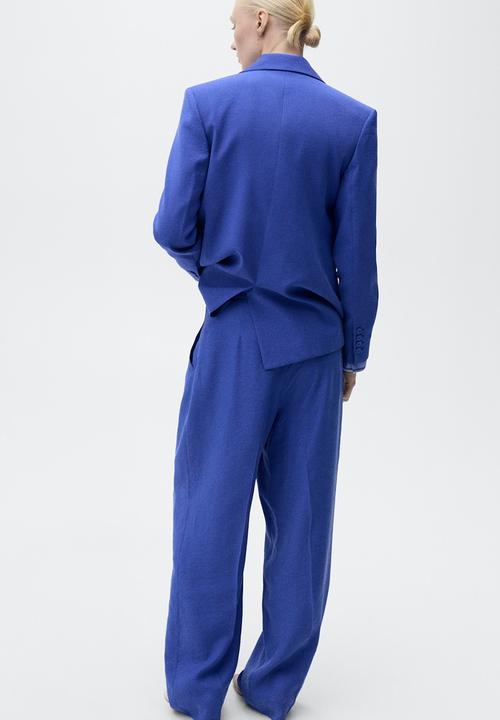 MANGO - Trousers Palma - Medium Blue