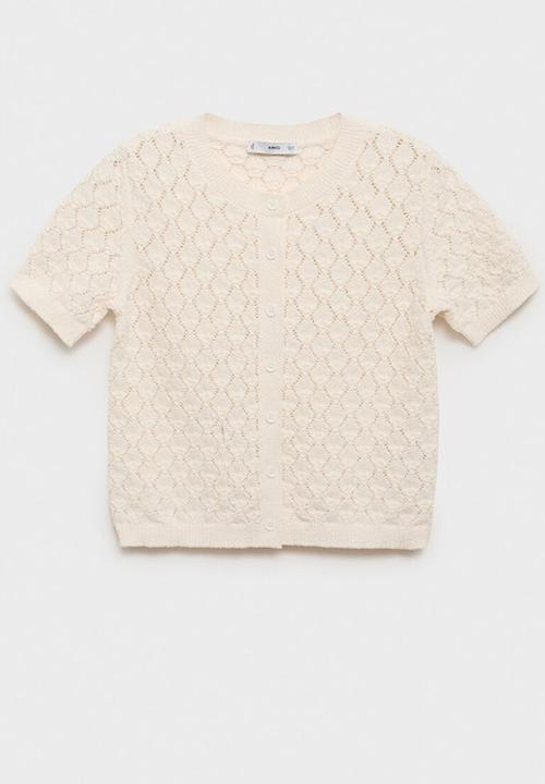 MANGO - Cardigan Sita - Light Beige