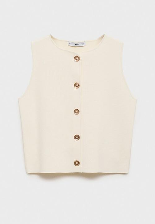 MANGO - Vest Pinipon - Light Beige