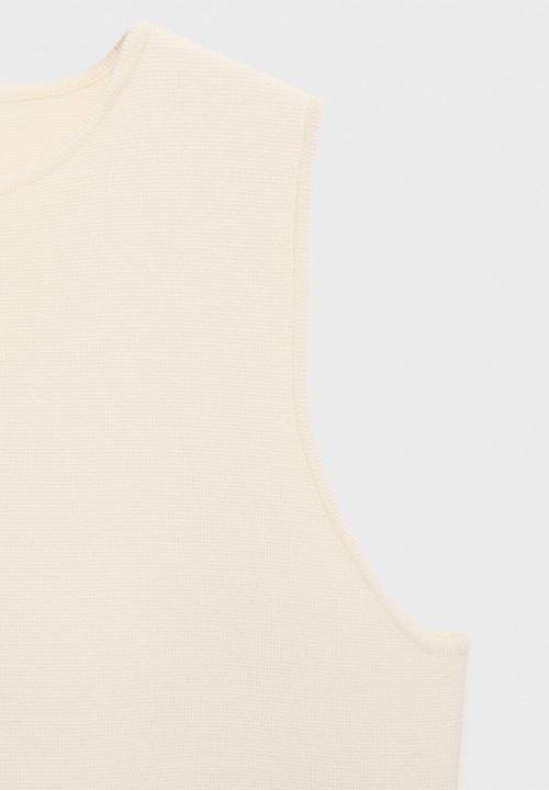 MANGO - Vest Pinipon - Light Beige