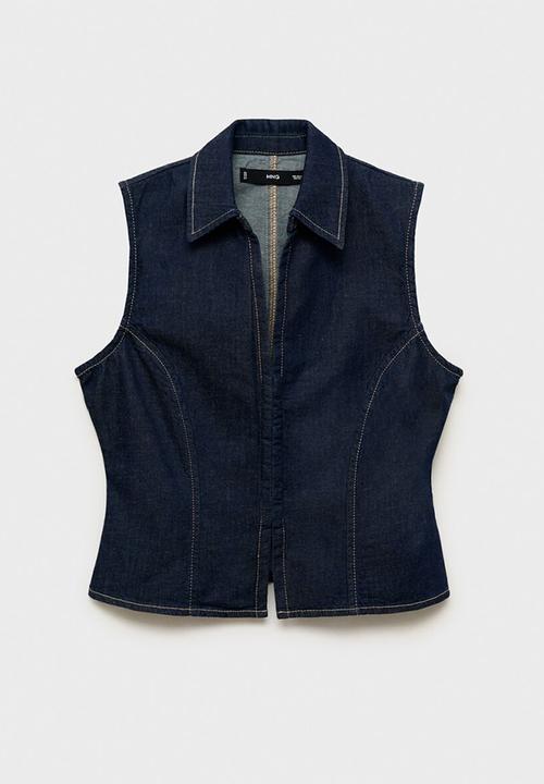 MANGO - Top Maria - Open Blue