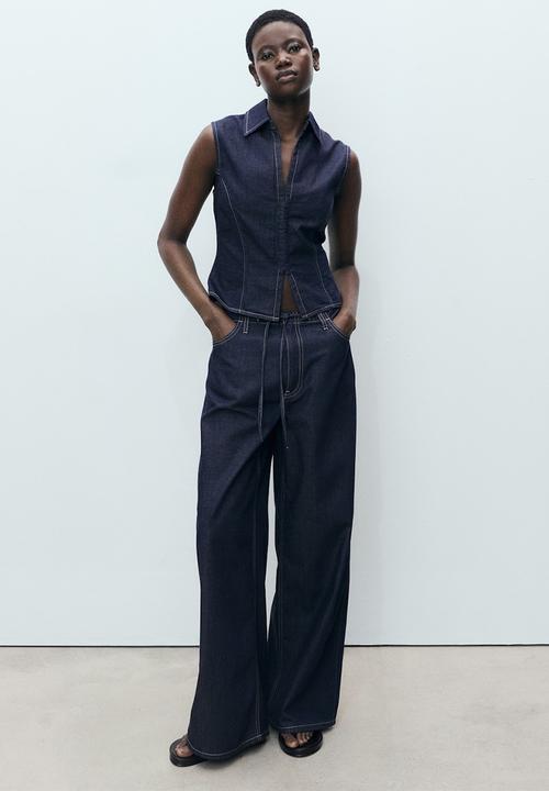 MANGO - Top Maria - Open Blue