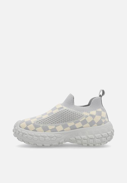 Pop Candy - Checker board sneakers-grey & white