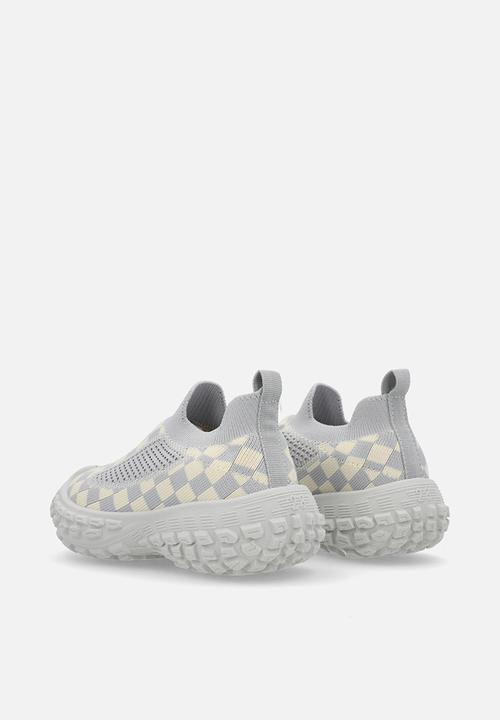 Pop Candy - Checker board sneakers-grey & white