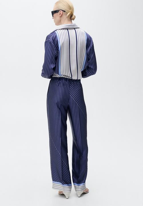 MANGO - Trousers Shirty - Medium Blue