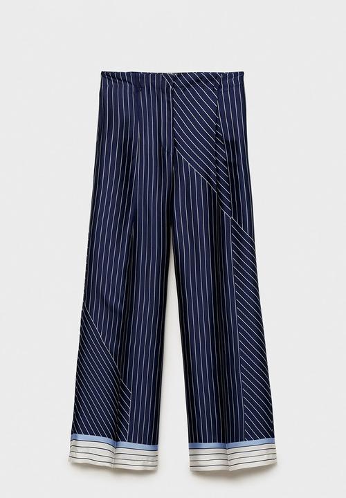 MANGO - Trousers Shirty - Medium Blue
