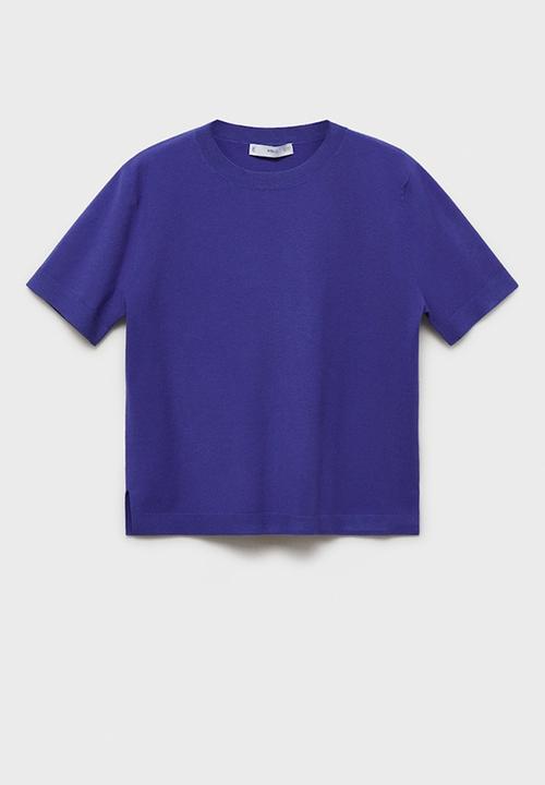MANGO - Sweater Blanche - Medium Blue