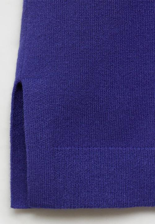 MANGO - Sweater Blanche - Medium Blue