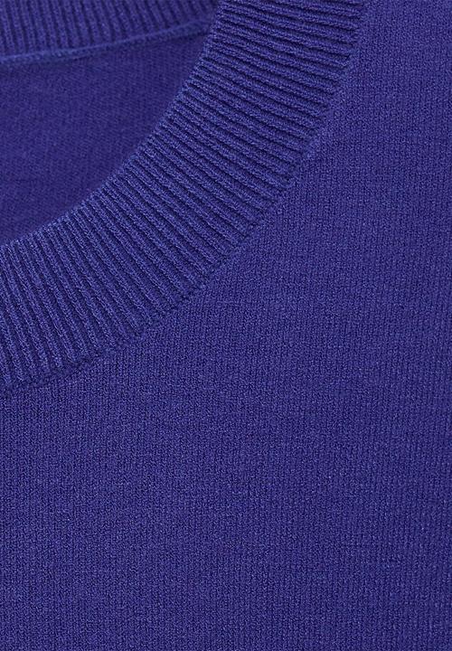 MANGO - Sweater Blanche - Medium Blue