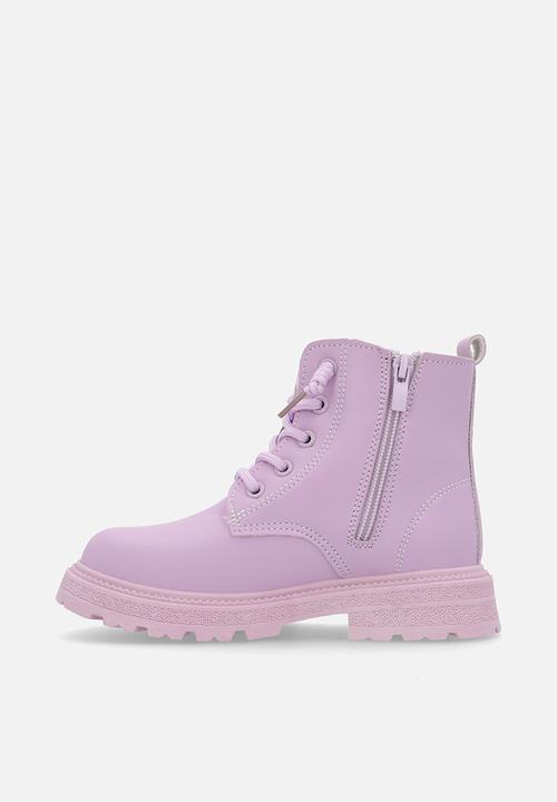 Pop Candy - Lace up boots - purple