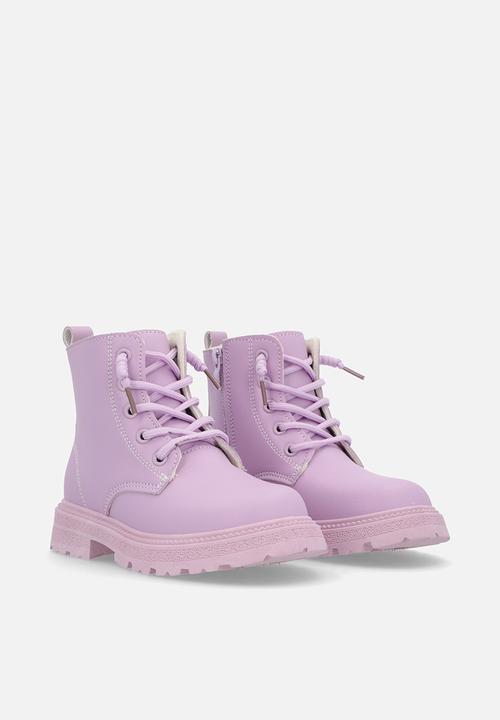 Pop Candy - Lace up boots - purple