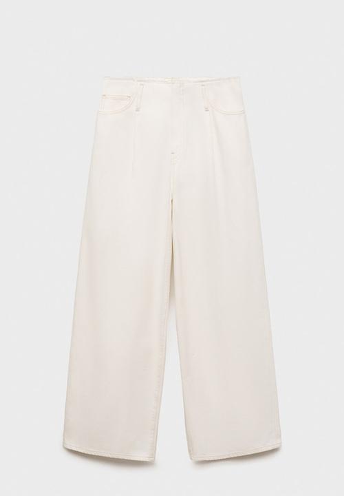 MANGO - Trousers Maddy - Natural