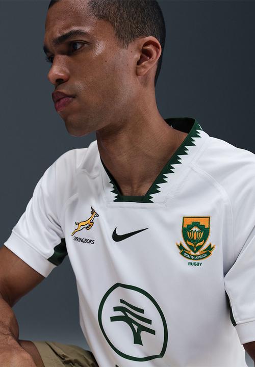 Nike - Springbok Men's Away 25/26 Stadium Jersey - White/Gorge Green