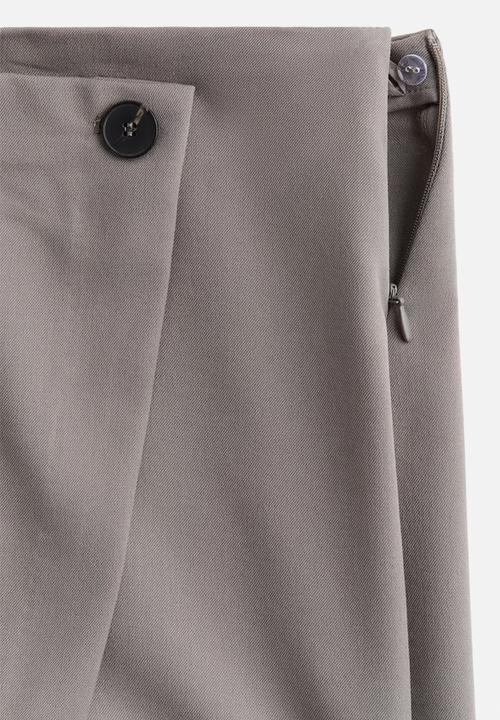 H&M - Wrap skort - dusty grey