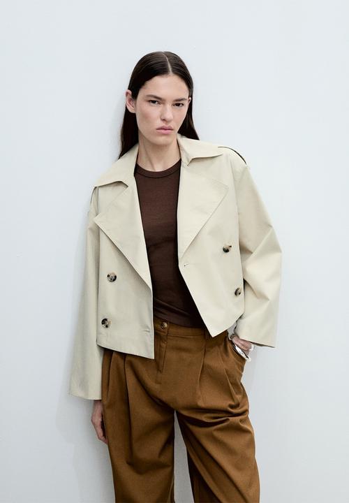 MANGO - Trousers Wendy - Medium Brown