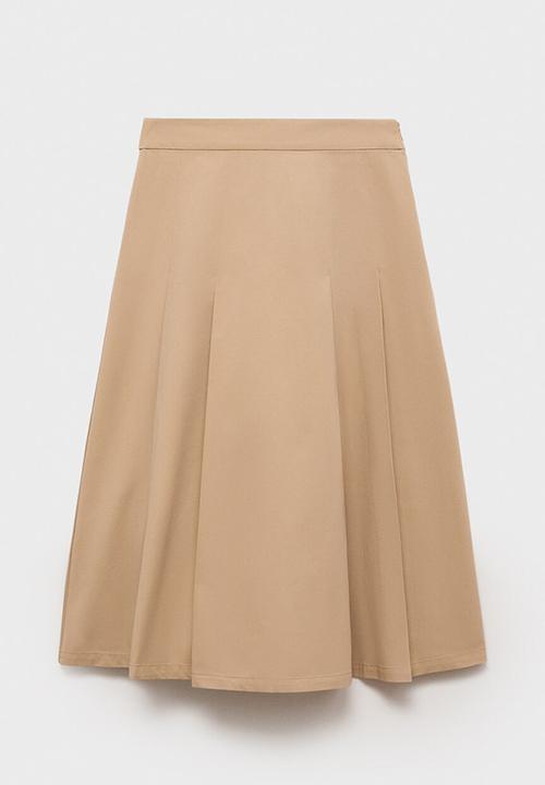 MANGO - Skirt Rib - Medium Brown