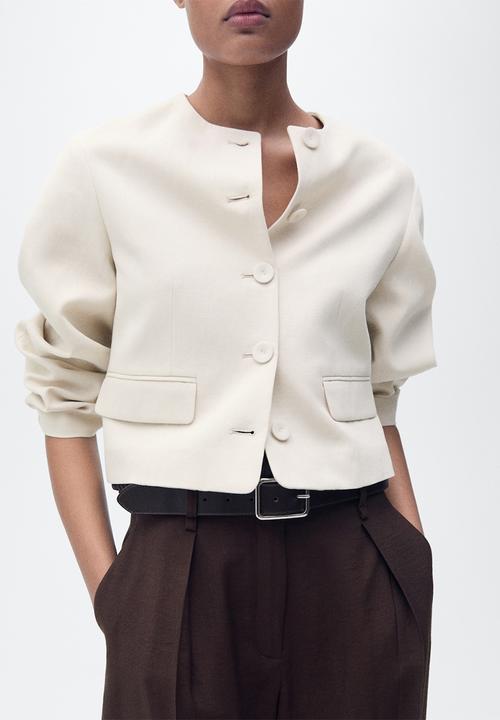 MANGO - Jacket Cris - Light Pastel Gray