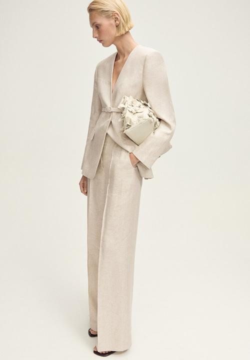 MANGO - Trousers Margarit - Light Pastel Gray
