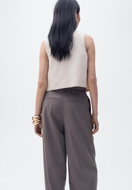 MANGO - Vest Brod - Light Beige