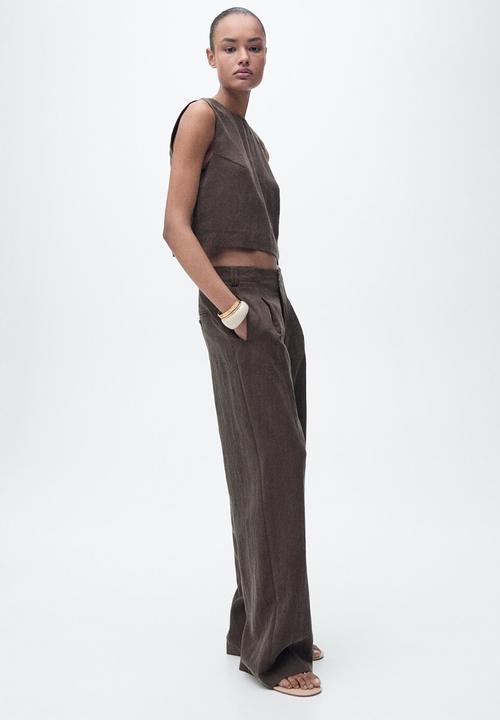 MANGO - Trousers Adrian - Brown