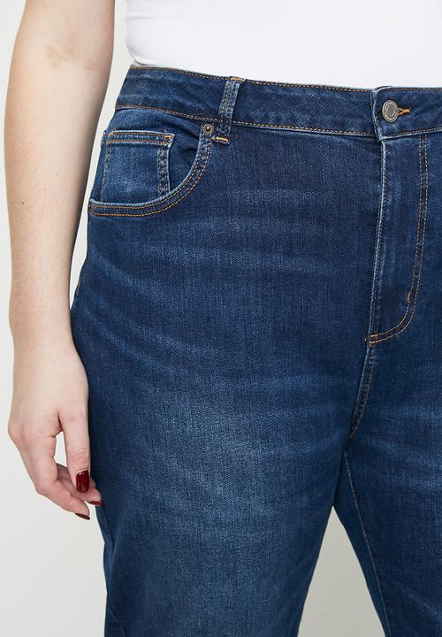 Cotton On - Plus size curvy stretch straight jean-mandy blue