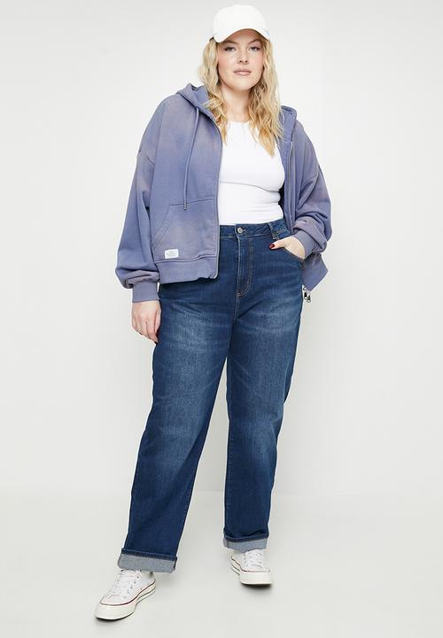 Cotton On - Plus size curvy stretch straight jean-mandy blue