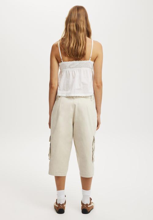 Cotton On - Cargo jort - ecru