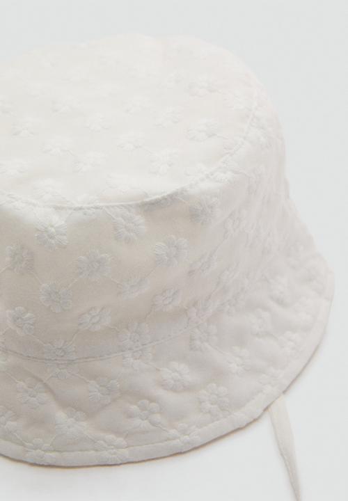 MANGO - Bucket hat brody - white