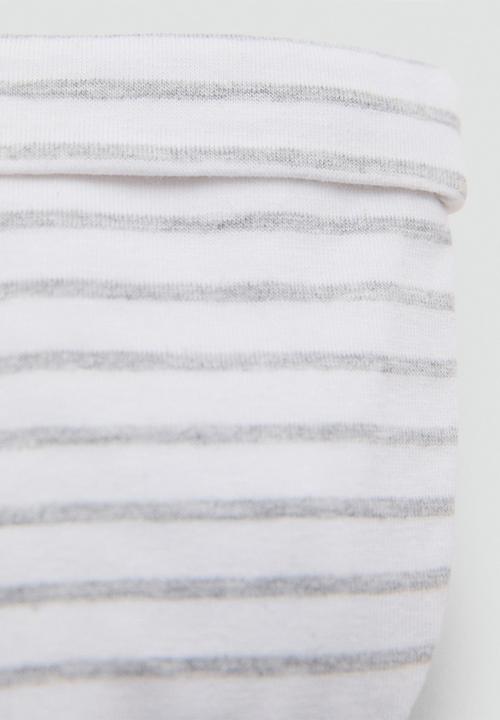 MANGO - Beanie stripeb - natural