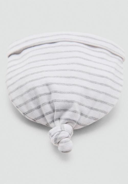 MANGO - Beanie stripeb - natural