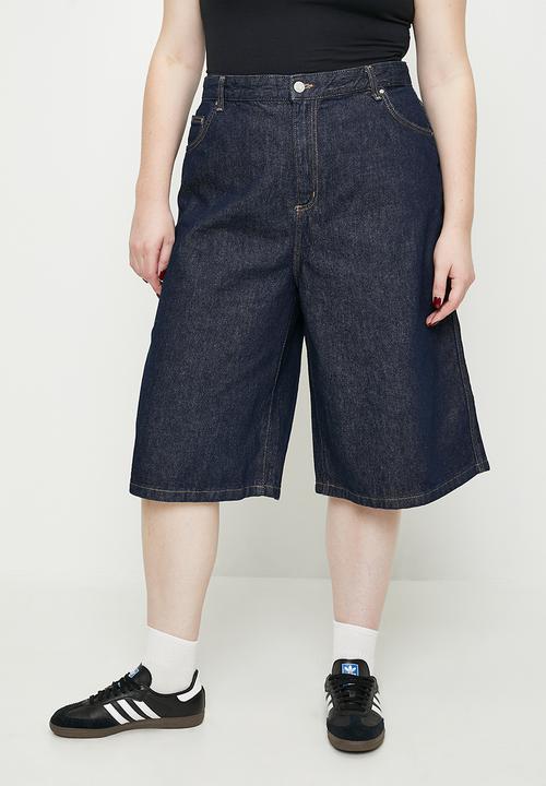 Cotton On - Plus 91 baggy denim jort-shutter blue