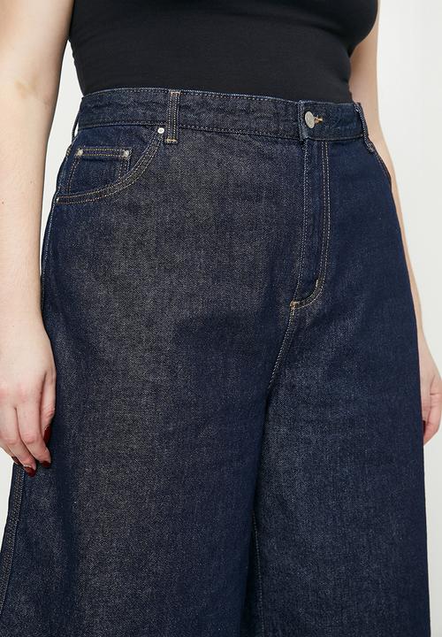 Cotton On - Plus 91 baggy denim jort-shutter blue