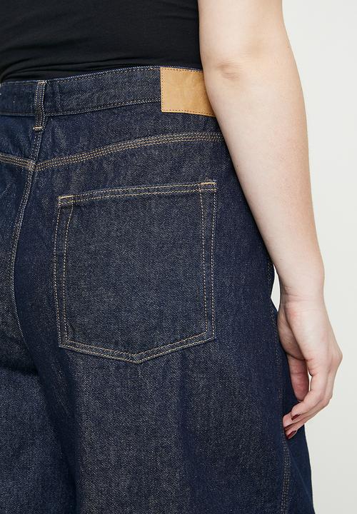 Cotton On - Plus 91 baggy denim jort-shutter blue