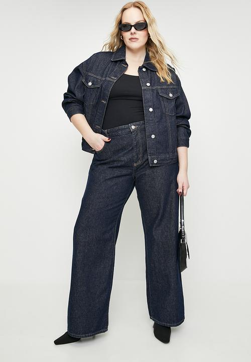 Cotton On - Plus size relaxed wide jean-shutter blue