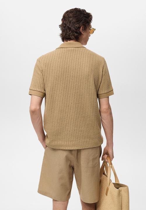 MANGO - Poloshirt OPENP - Beige
