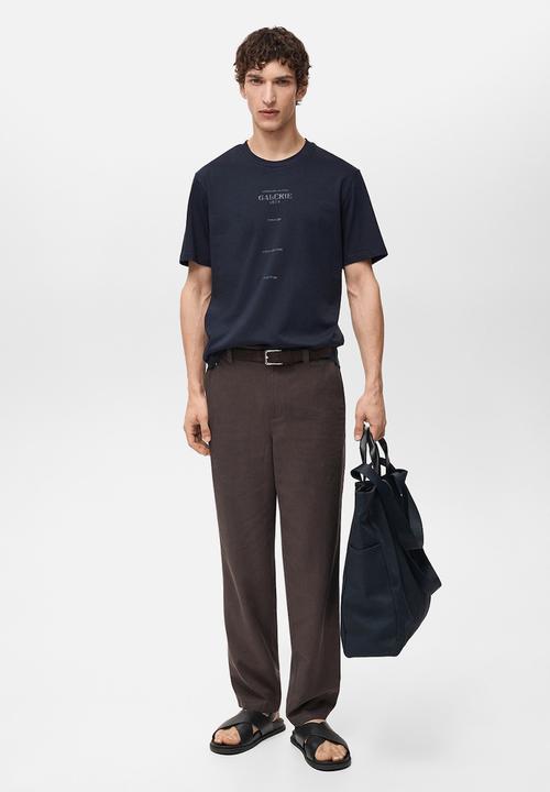 MANGO - T-Shirt GALLERY - Navy