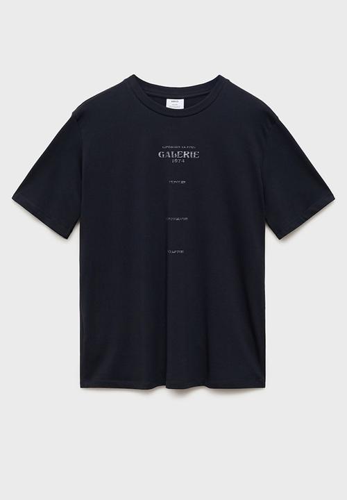 MANGO - T-Shirt GALLERY - Navy