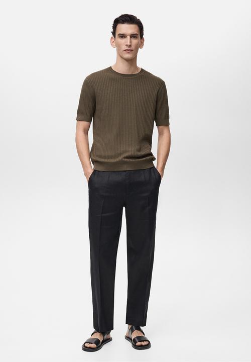 MANGO - T-Shirt PAULE - Brown