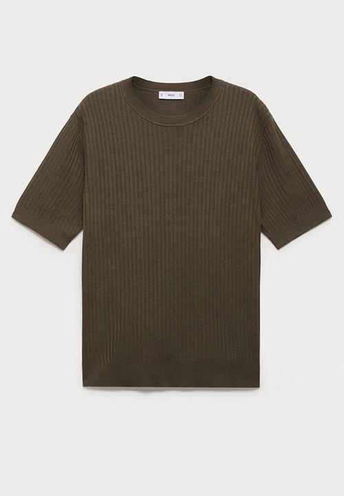 MANGO - T-Shirt PAULE - Brown