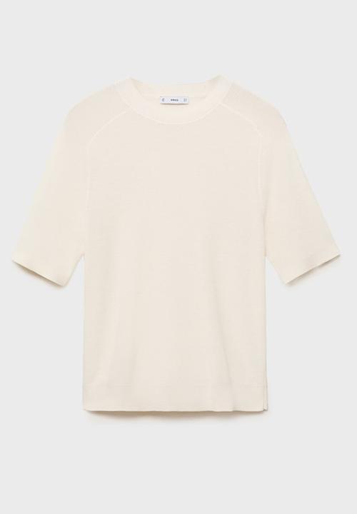 MANGO - T-Shirt LINO - Light Beige