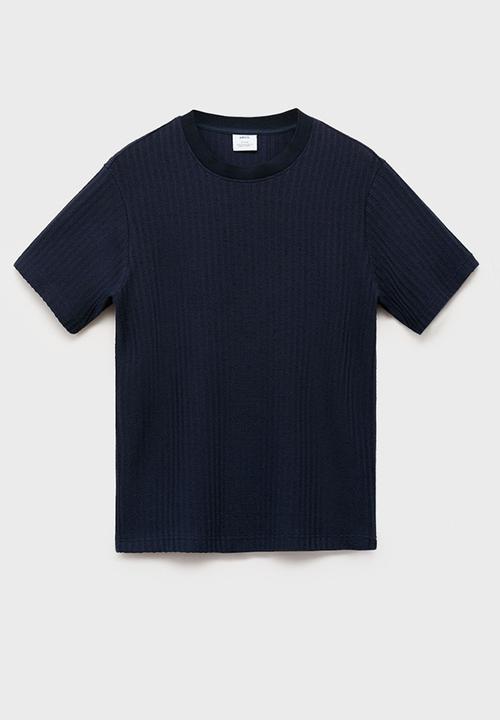 MANGO - T-Shirt OPEN - Medium Blue