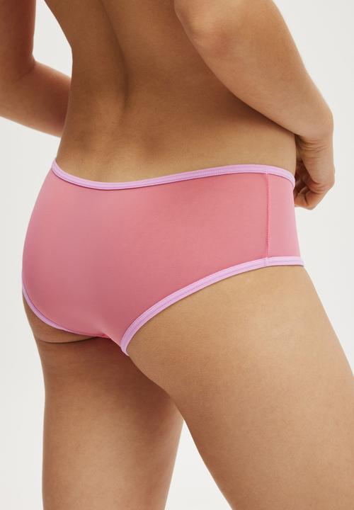 Cotton On - Sporty Mesh Cheeky Boyleg Brief - Confetti/Violet Tulle