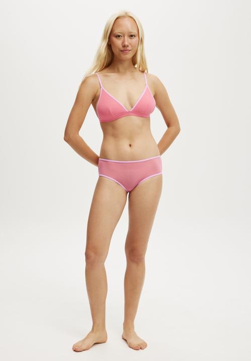 Cotton On - Sporty Mesh Cheeky Boyleg Brief - Confetti/Violet Tulle