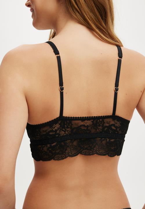 Cotton On - Sabrina Lace Bralette - Black