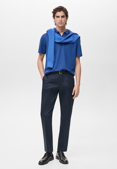 MANGO - Poloshirt TAGA - Light Pastel Blue